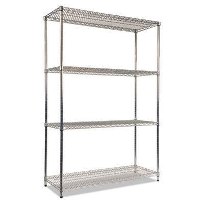 Starter Unit Wire Shelving: 1,250 lb Shelf Capacity, 4 Shelves